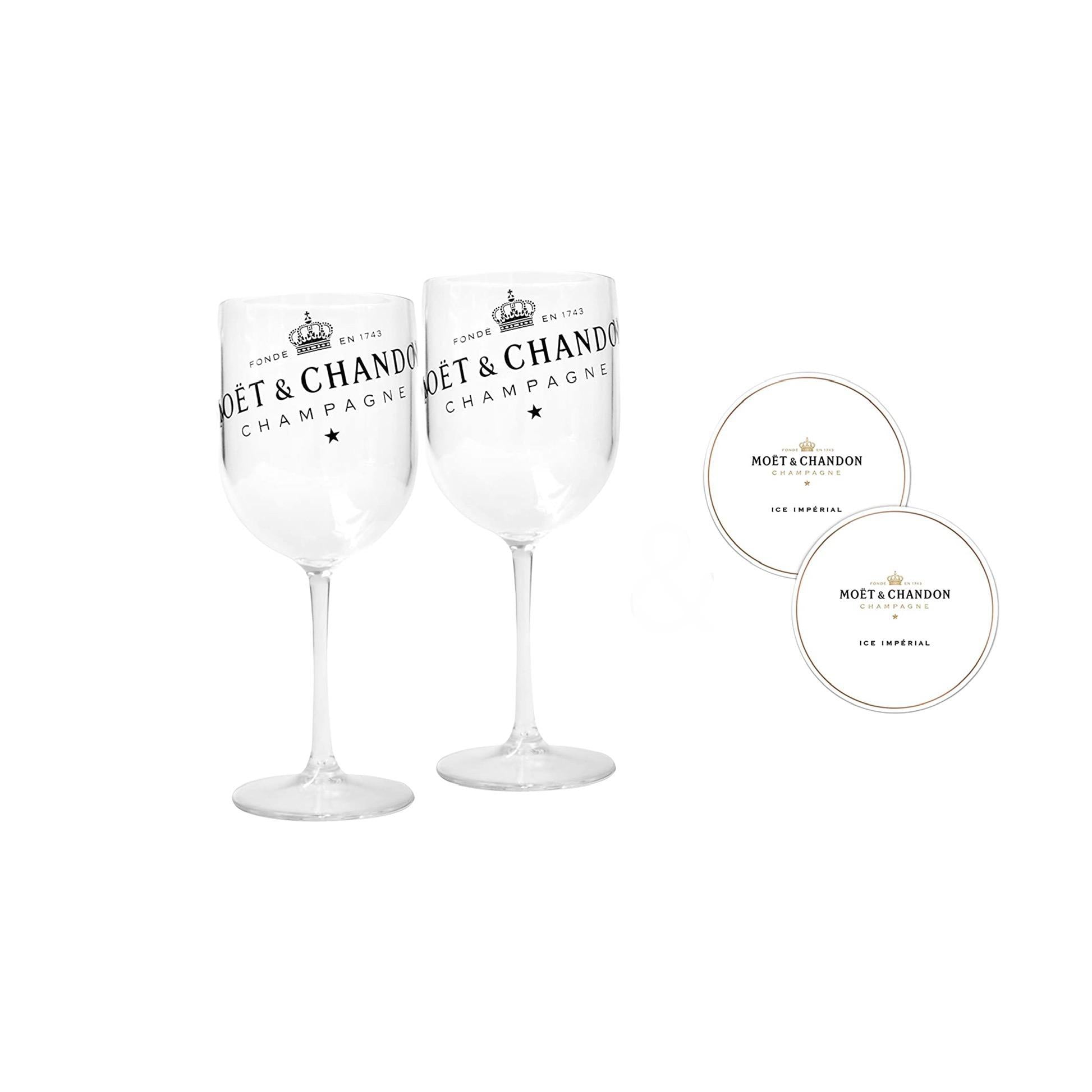 Moët & Chandon Gläser (2 Stück) – Acryl Transparent