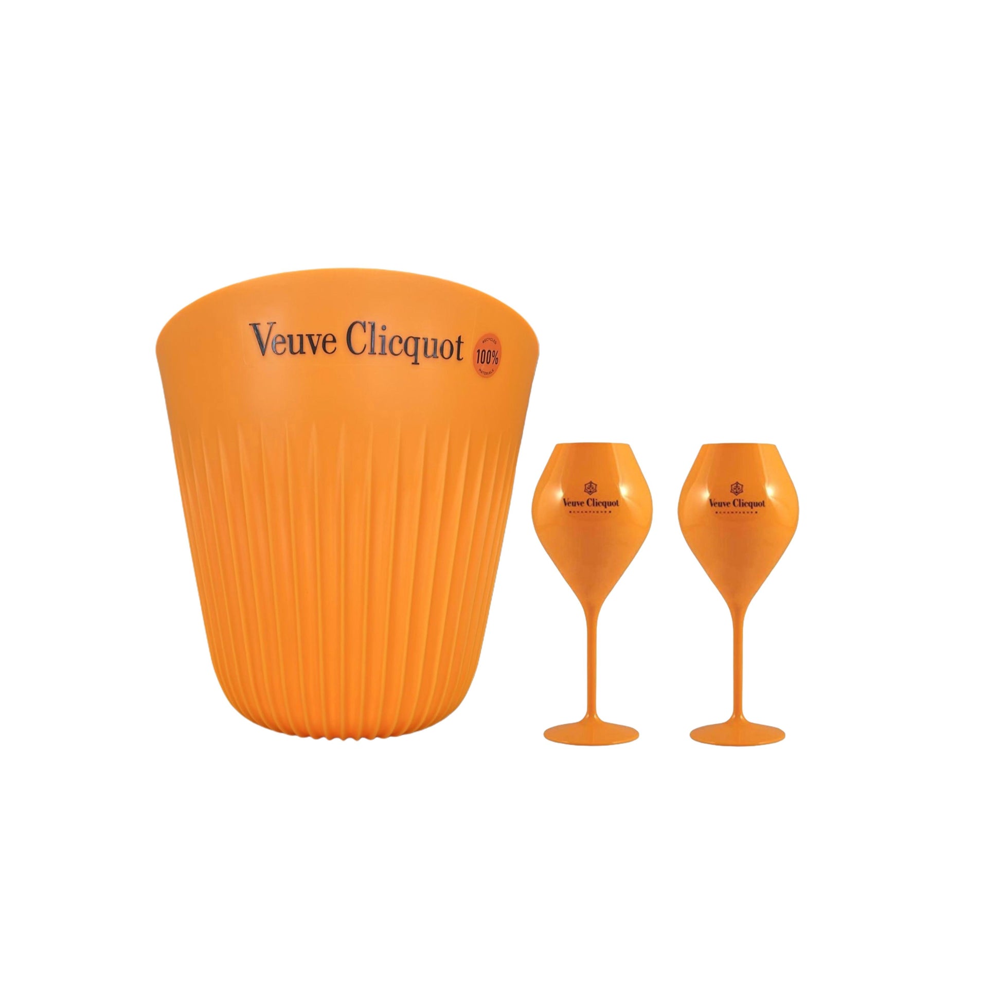 Veuve Clicquot Luxus-Set – Champagner Brut, Kühler & Gläser