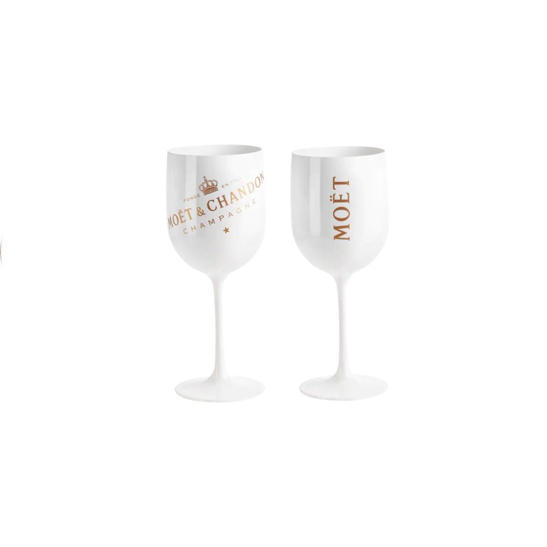 Moët & Chandon Gläser (2 Stück) – Acryl Weiß