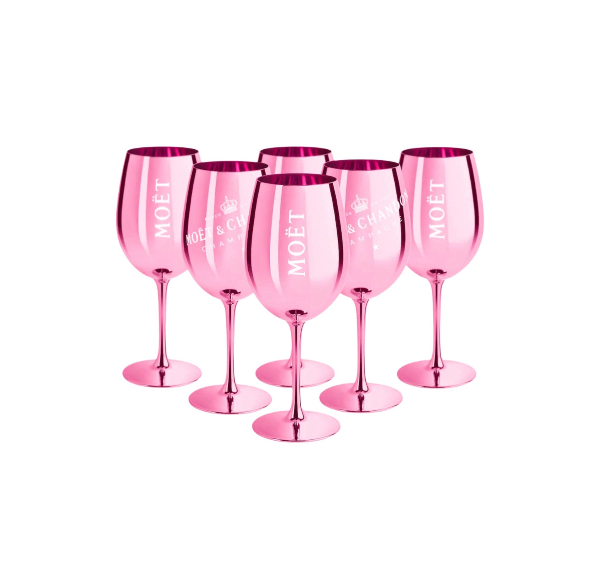 Verres Moët & Chandon (6 pièces) – Design rose