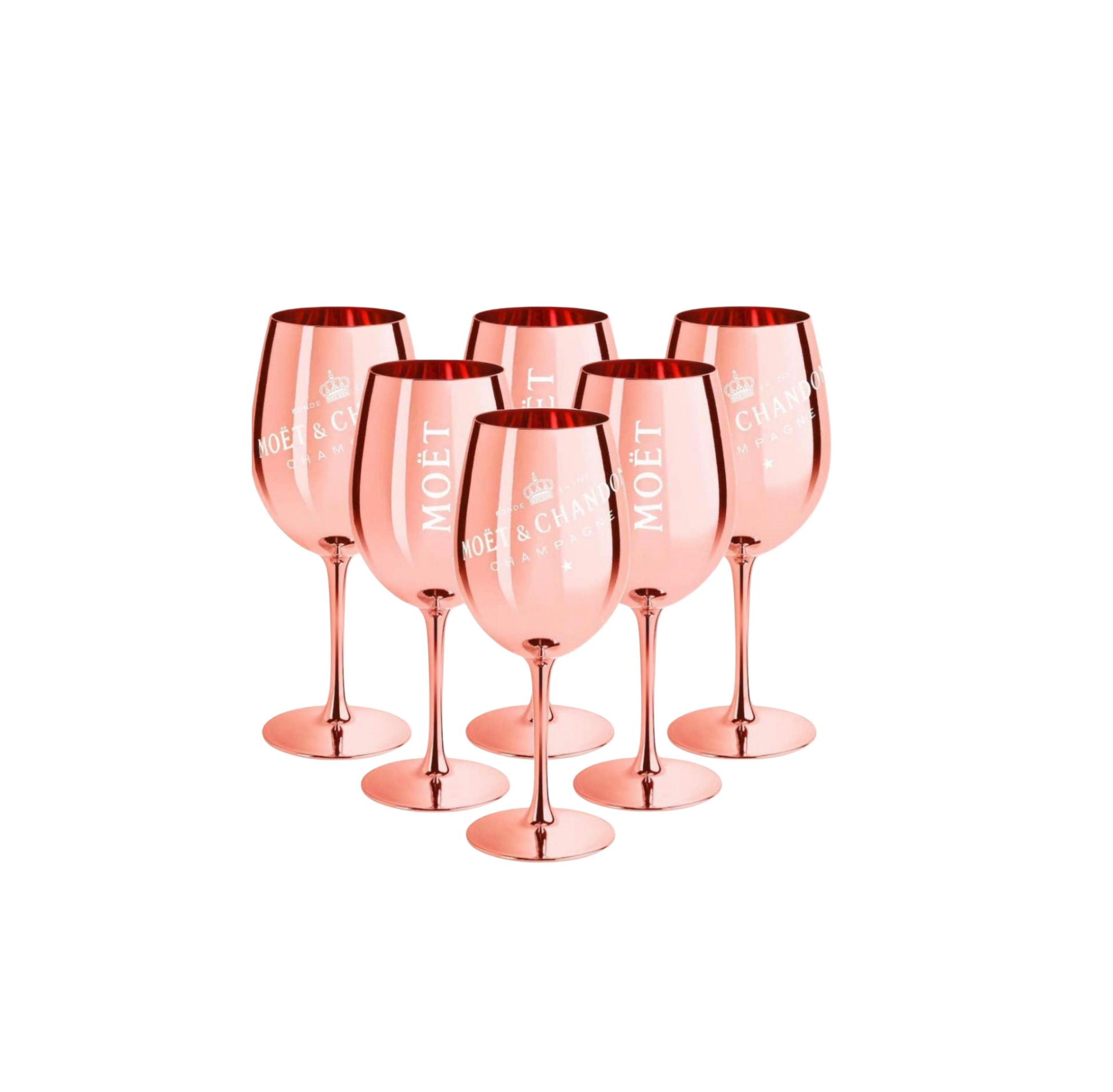 Moët & Chandon Gläser (6 Stück) – Kupfer Design