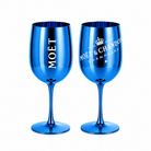 blaue champagnergläser 2er set blau