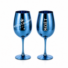 blaue champagnergläser 2er set echtglas