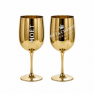 goldene champagnergläser 2er set kunststoff