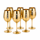 goldene champagnergläser 6er set echtglas