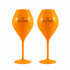 Veuve Clicquot Champagnergläser orange modernes Luxus 2er Set