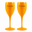 Original Veuve Clicquot Champagnergläser orange 2er Set elegantes Design