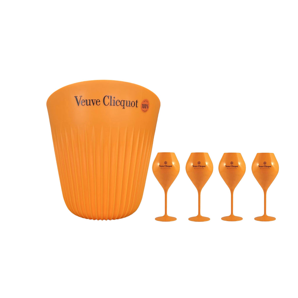 Veuve Clicquot Luxus-Set – Champagner Brut, Kühler & Gläser