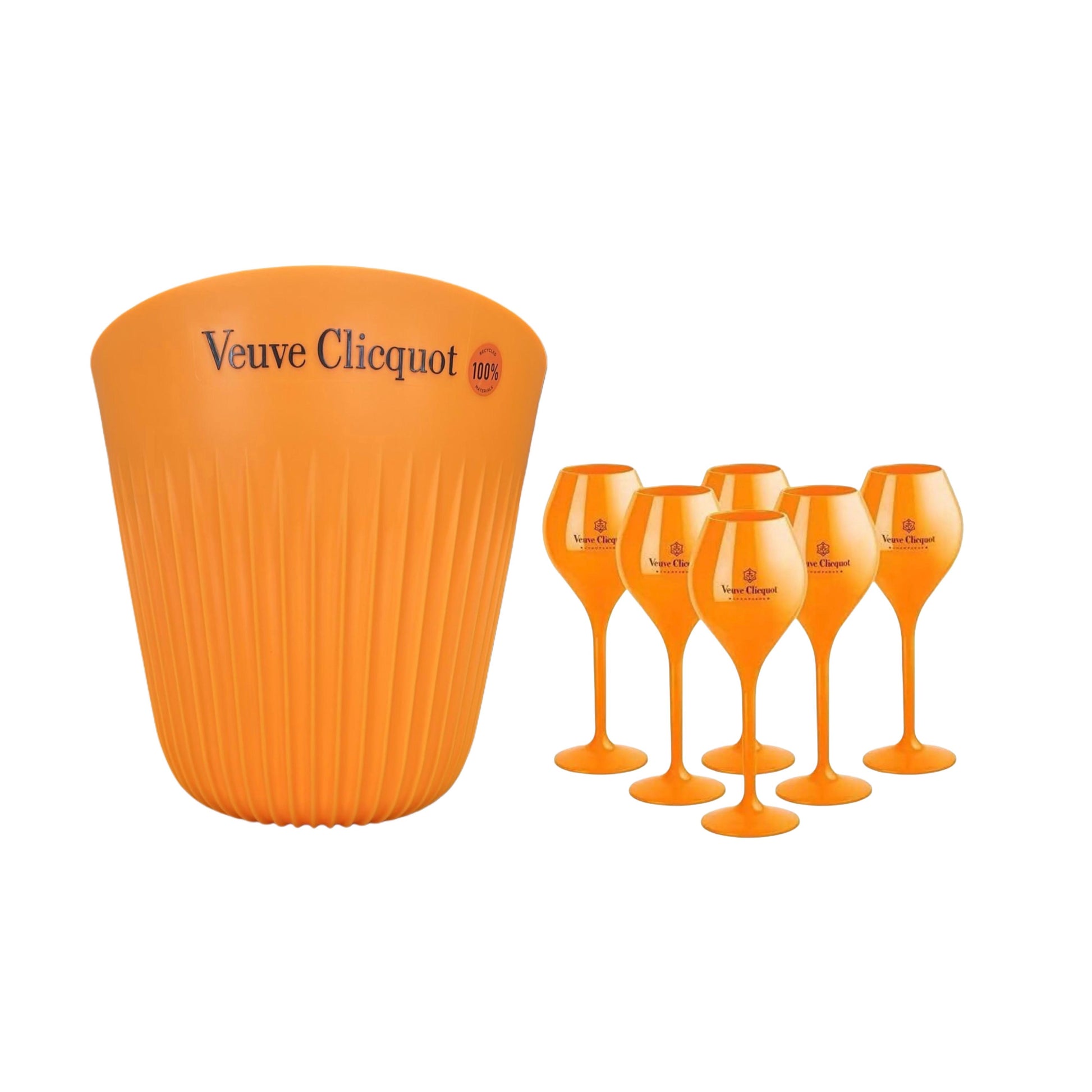 Veuve Clicquot Luxus-Set – Champagner Brut, Kühler & Gläser
