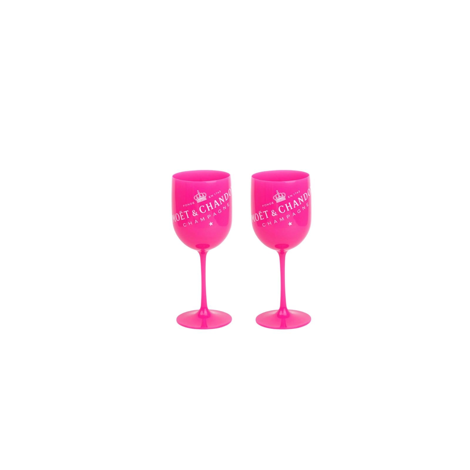 Moët & Chandon Gläser (2 Stück) – Acryl Pink