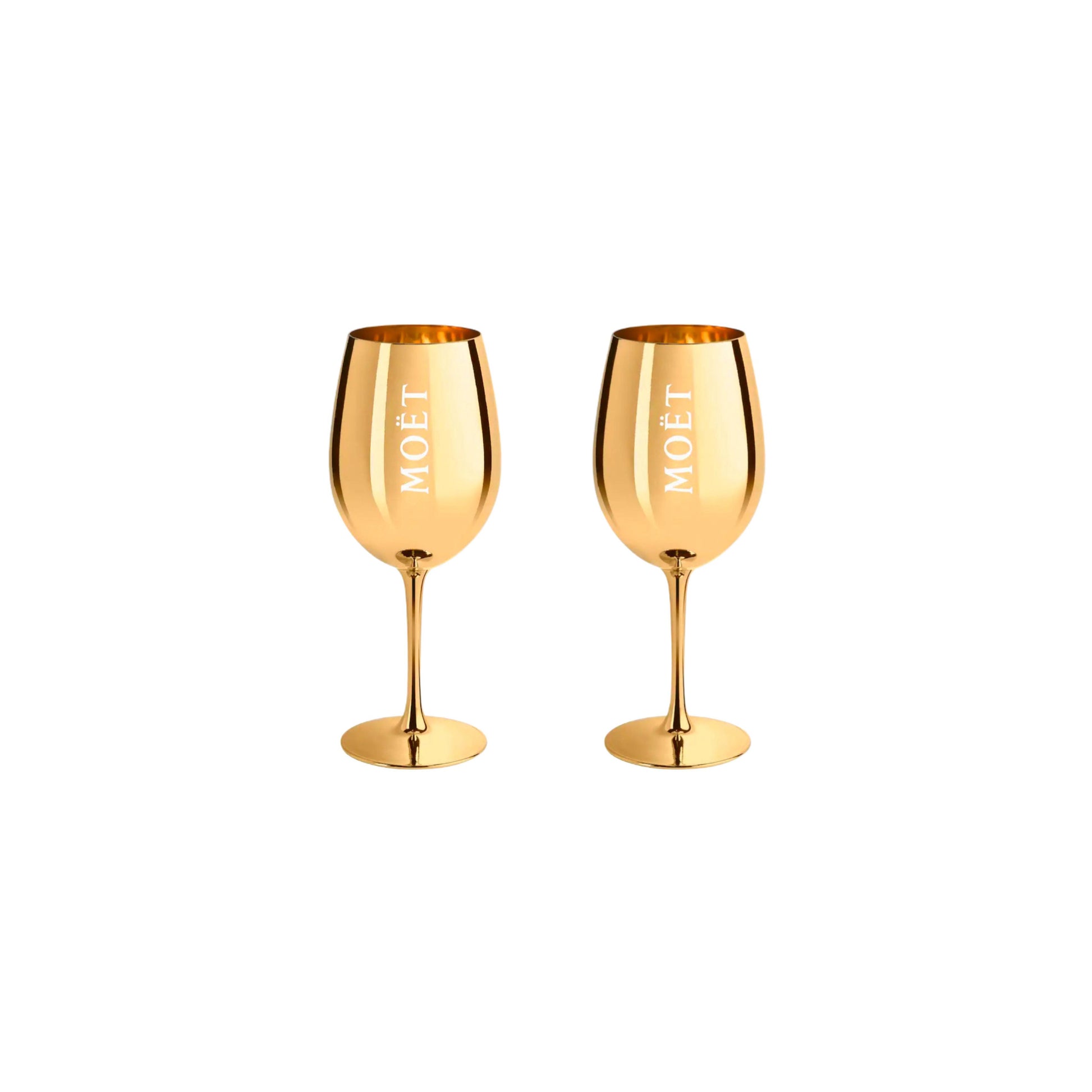 Moët & Chandon Champagnergläser (2 Stück) - Gold Design