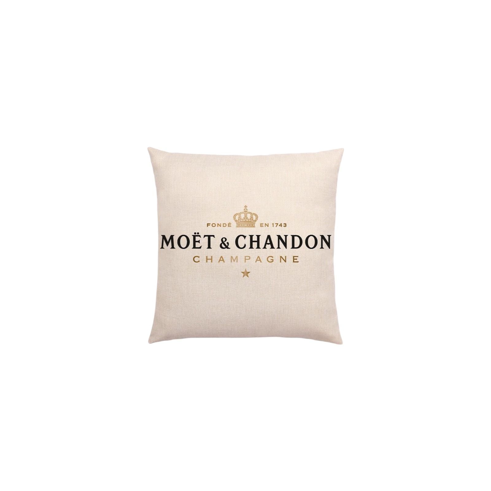 Moët & Chandon Kissenset – Eleganz in Schwarz & Beige