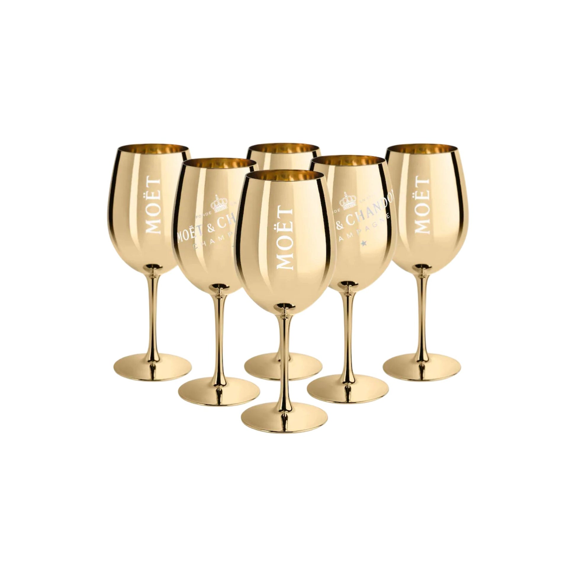 Moët & Chandon Gläser (6 Stück) – Gold Design