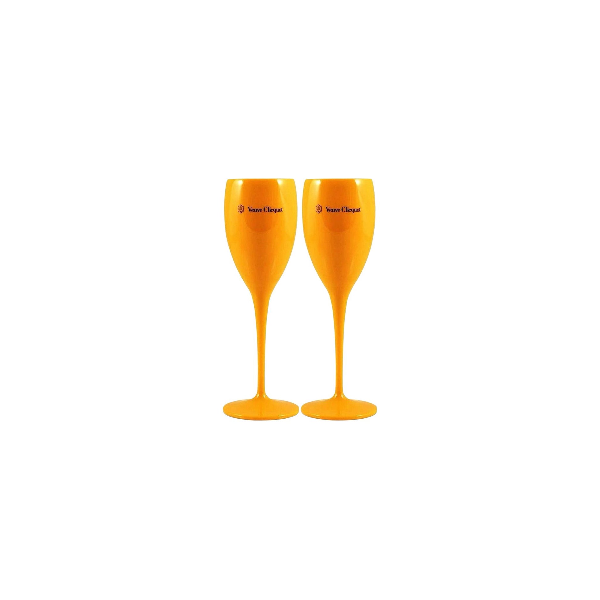 Veuve Clicquot Champagnergläser – 2er Set aus Acryl in Orange